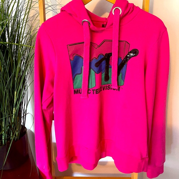 Vintage MTV Pink Hoodie size M - Picture 2 of 11